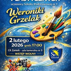 Wystawa prac plastycznych uczennicy Szkoły Podstawowej nr 1 Weroniki Grzelak